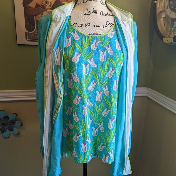 Bob Mackie wearable art jacket set - Picture 1 of 15